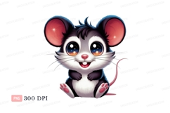 Cute starry eyed mouse cartoon eyes Product Image 1