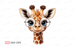 Adorable Giraffe Wearing Glasses animal cute Product Image 1