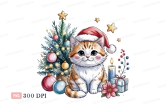Cute kitten Christmas tree ornaments image Product Image 1
