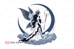 Dark fairy queen moon night stars Product Image 1