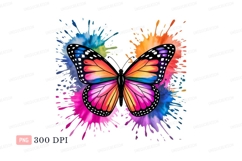 Colorful butterfly splash art paint Product Image 1