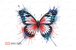 Watercolor butterfly splash art insect wings Product Image 1