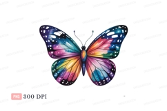 Colorful butterfly wings with white dots insect nature Product Image 1