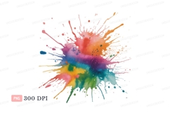 Colorful watercolor splash abstract paint Product Image 1