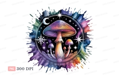 Psychedelic mushroom celestial art cosmic stars Product Image 1