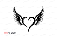 Winged Heart Symbol wings love Product Image 1