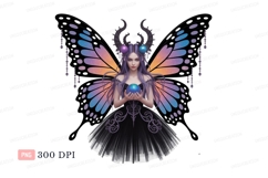 Fairy holding orb with butterfly wings purple Product Image 1