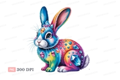 Colorful jeweled rabbit bunny gems Product Image 1