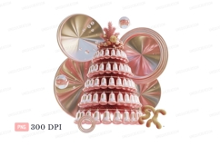 Festive bell tree with metallic discs Christmas bells Product Image 1