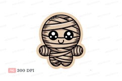 Cute mummy character halloween cartoon Product Image 1