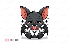 Cute bat wearing tuxedo cartoon bowtie Product Image 1