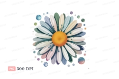 Pastel daisy with colorful bubbles flower Product Image 1