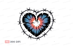 Broken heart barbed wire pain Product Image 1