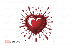 Red Heart Splatter liquid splash Product Image 1