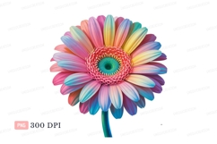 Rainbow gerbera flower petal gradient petals Product Image 1