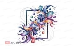 Ornate floral flourish with swirling lines image Product Image 1