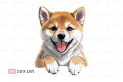 Happy Shiba Inu Puppy canine Product Image 1