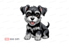 Adorable Miniature Schnauzer Puppy black Product Image 1