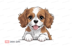 Adorable brown white dog puppy happy canine animal Product Image 1
