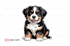 Bernese mountain dog puppy smiling image Product Image 1