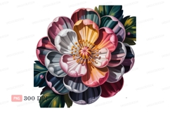 Vibrant layered flower petals with central stamen colorful Product Image 1