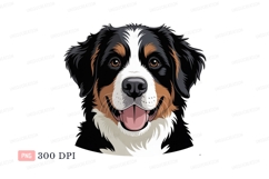 Bernese mountain dog portrait happy image Product Image 1