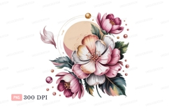 Delicate floral arrangement with pastel hues flowers Product Image 1