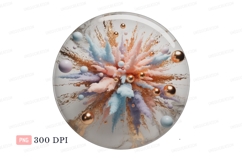Pastel powder explosion gold spheres pink blue Product Image 1
