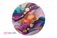 Swirling Colors Gold Abstract Art alcohol fluid Product Image 1