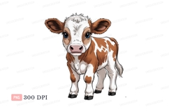 Brown white spotted calf blue eyes image Product Image 1