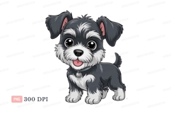 Adorable fluffy dog with big eyes puppy schnauzer Product Image 1