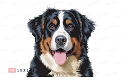 Bernese mountain dog portrait happy image Product Image 1