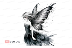 Gothic fairy elegant dress wings image Product Image 1