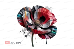 Vibrant abstract poppy flower image Product Image 1