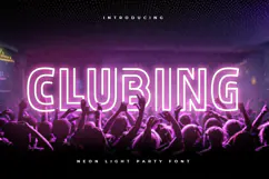 CLUBING - Neon Light Party Font Product Image 1