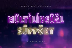 CLUBING - Neon Light Party Font Product Image 8