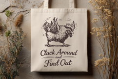 Cluck Around And Find Out SVG - Funny Aggressive Chicken PNG Product Image 3