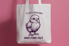 Funny Chick Sarcastic SVG PNG - Cluck Around and Find Out Product Image 3