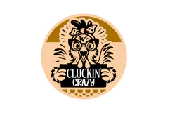 Cluckin Crazy Funny Chicken Farm Round Sign Laser Cut SVG Product Image 2