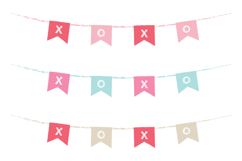 Chalkboard Valentine XOXO Banner Clip Art Set Product Image 5