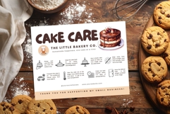 Cake Care Card Canva Template Product Image 1