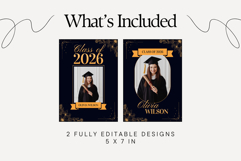 Graduation Announcement Photo Cards Canva Template Product Image 2
