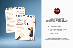 Graduation Ceremony Program Canva Template Product Image 2