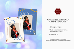 Graduation Announcement Photo Cards Canva Template Product Image 2