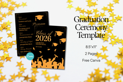 Graduation Ceremony Program Canva Template Product Image 1