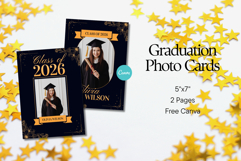 Graduation Announcement Photo Cards Canva Template Product Image 1