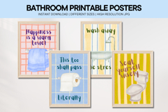 Bathroom Quotes Neutral Wall Art Printable Posters Product Image 2