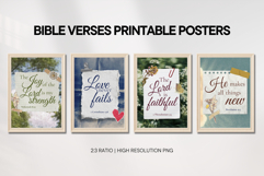 Bible Verse Wall Art Collage Printable Poster Set Product Image 2