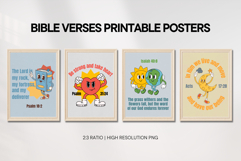 Bible Verse Wall Art Groovy Printable Poster Set Product Image 2