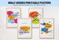 Bible Verse Wall Art Pop Art Printable Poster Set Product Image 1